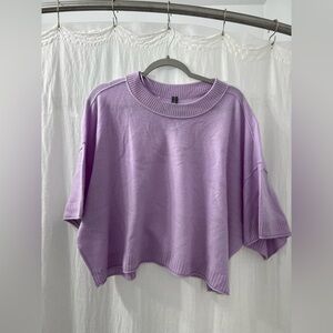 Anthropologie Goldie crew neck cashmere sweater in lavender size XL